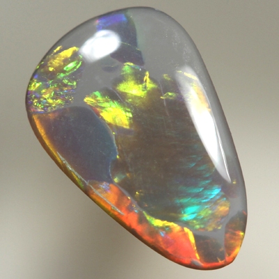 SOLID SEMI BLACK OPAL Burning bright red and neon orange 